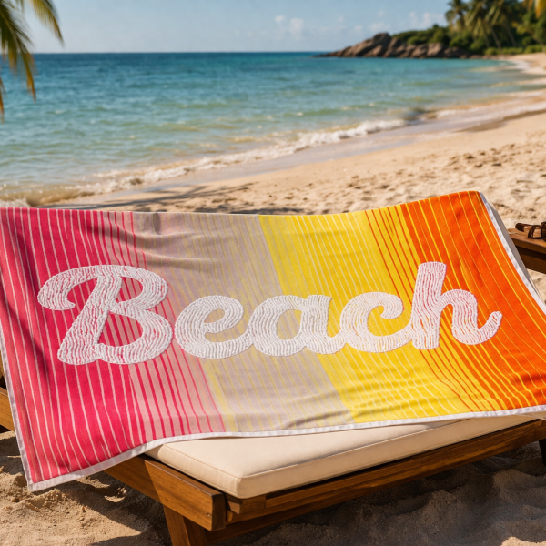 Prosop plaja 80×160 cm 100% bumbac Beach Orange