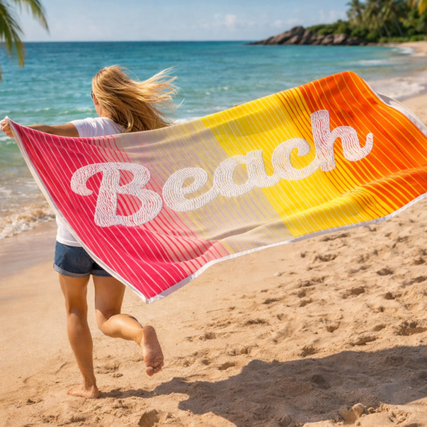 Prosop plaja 80×160 cm 100% bumbac Beach Orange