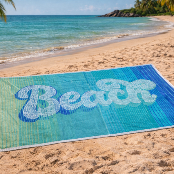 Prosop plaja 80×160 cm 100% bumbac Beach Blue