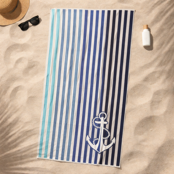Prosop plaja 80×160 cm 100% bumbac Ancora Blue