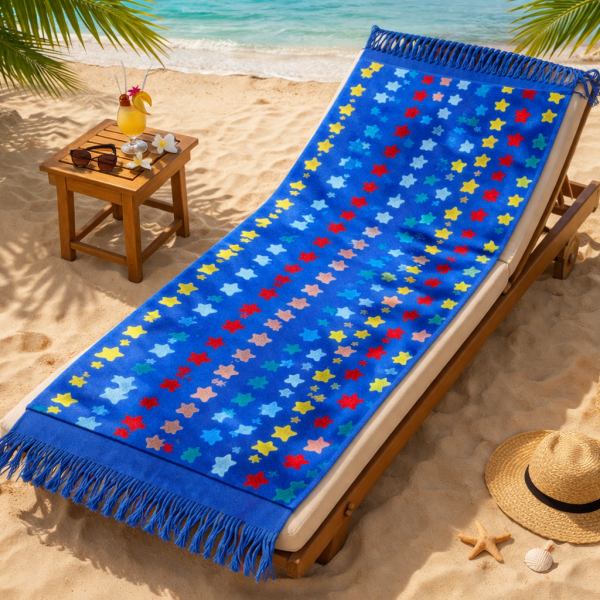 Prosop plaja 80×160 cm 100% bumbac Stars