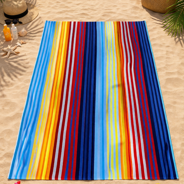 Prosop plaja 80×160 cm 100% bumbac Rainbow