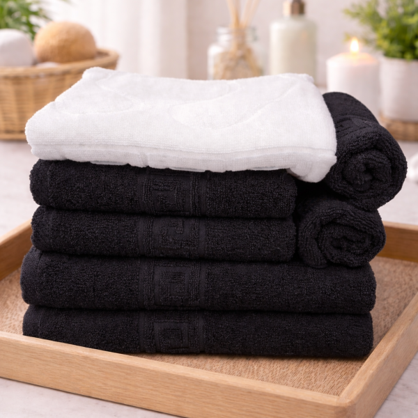 Set 7 Prosoape Bumbac Pakistanez Greek Border Negru