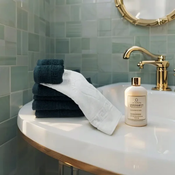 Set 7 Prosoape Bumbac Pakistanez Greek Border Verde Petrol