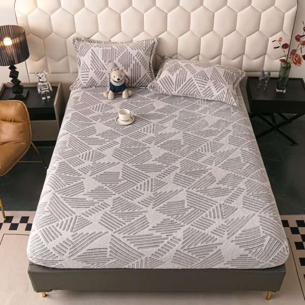 Husă de Pat Cocolino – 3 Piese, Cearșaf cu Elastic+2 fete de perna