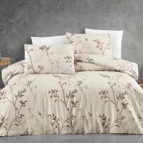 Lenjerie bej elegantă, moale și rezistentă, www.artasomnului.ro