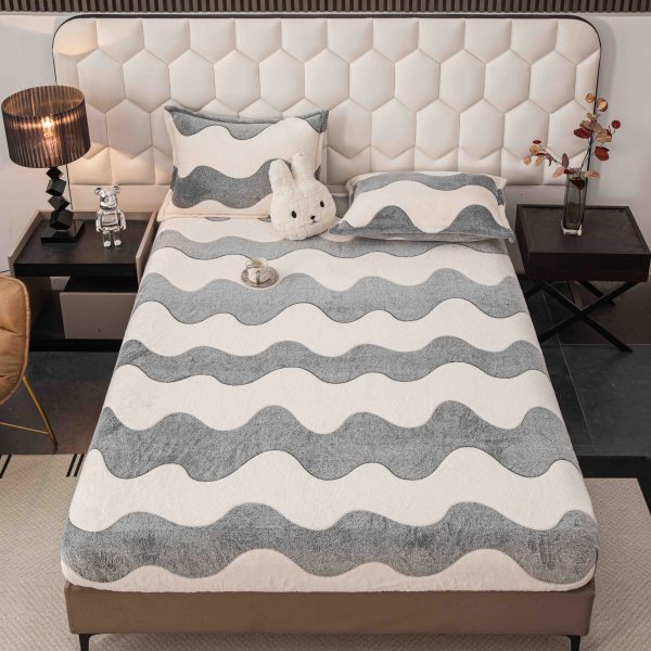 Husă de Pat Cocolino – 3 Piese, Cearșaf cu Elastic+2 fete de perna