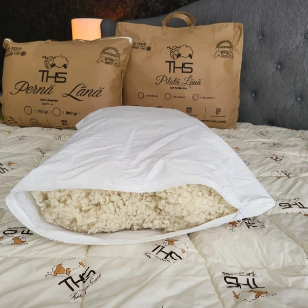 Perna Lana Merino Comfort | 750 g. | 50x70 cm | Alb