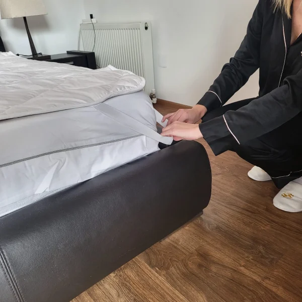 Protecție Saltea Lana Merino | 950 g/mp | 90x200 cm | alb/uni