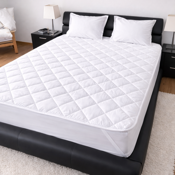 Protecție Saltea Lana Merino | 950 g/mp | 180x200 cm | alb/uni