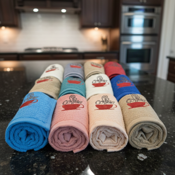 set prosoape multicolore model cafea