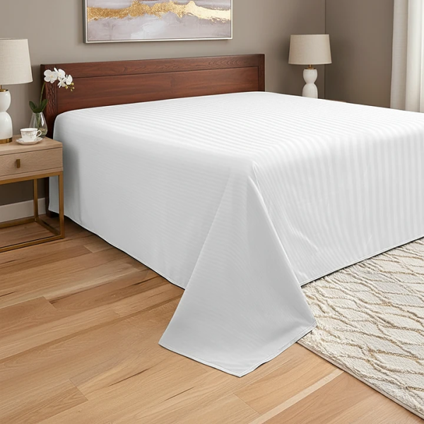 Lenjerie hotelieră Damasc King Size Bumbac Satinat 230x260 cm