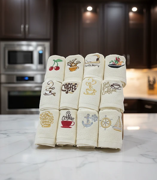 Prosop bucătărie brodat
