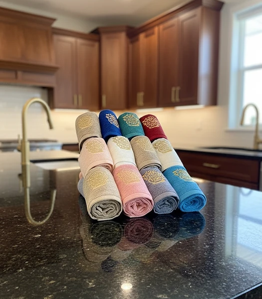 set prosoape multicolore model cafea 1