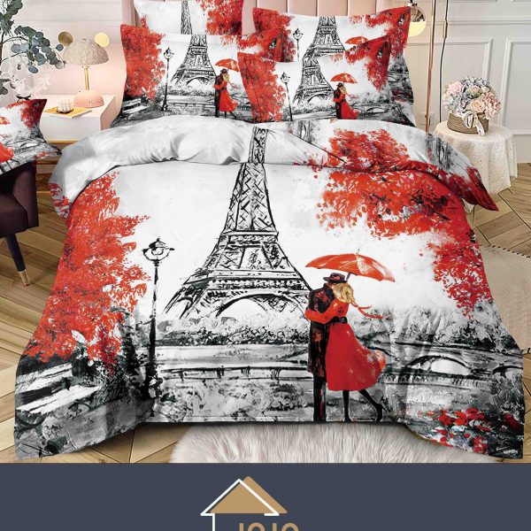 Lenjerie de Pat Finet – 4 piese, imprimare digitală 5D, pentru 1 persoană