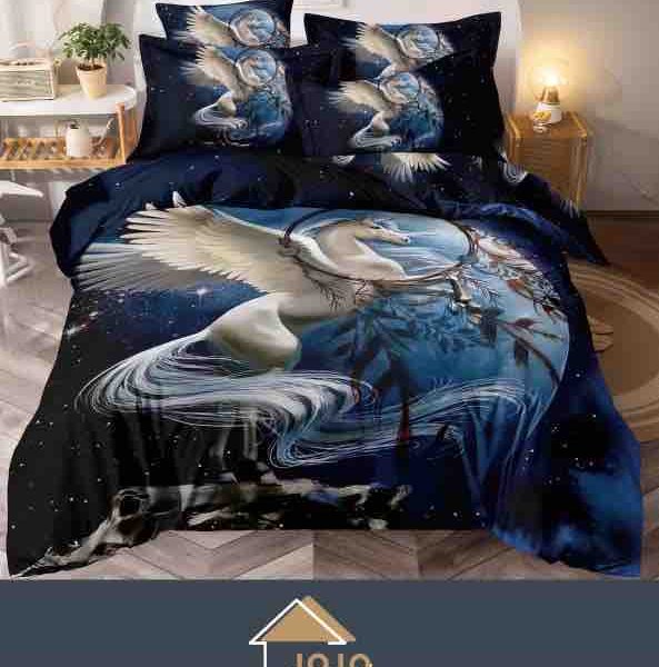 Lenjerie de Pat Finet – 4 piese, imprimare digitală 5D, pentru 1 persoană