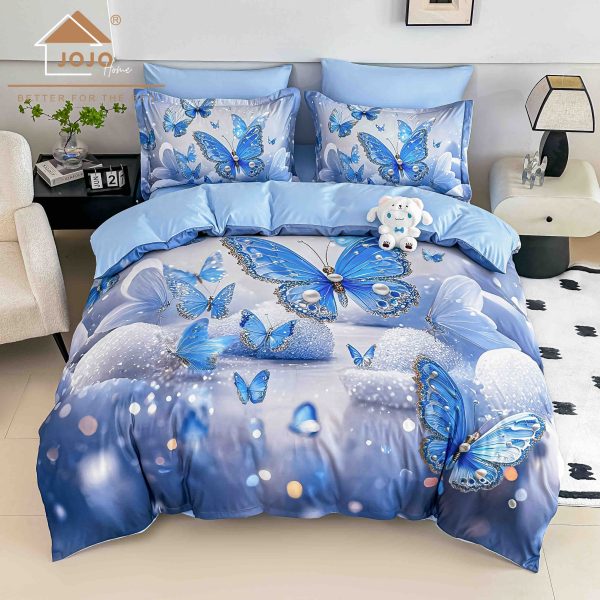 Lenjerie de Pat Finet – Imprimare Digitală 5D, 4 Piese, pentru 1 Persoană