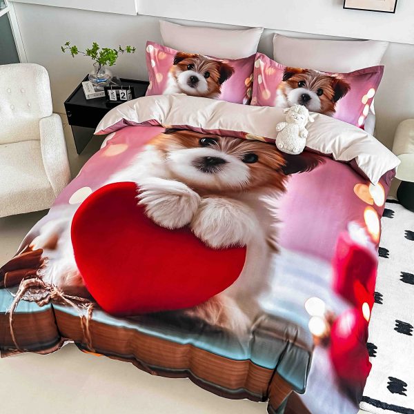 Lenjerie de Pat Finet – Imprimare Digitală 5D, 4 Piese, pentru 1 Persoană