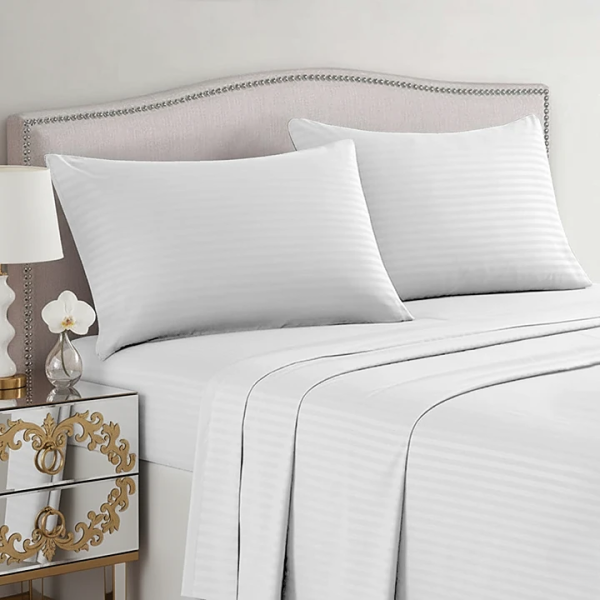 Lenjerie hotelieră Damasc King Size Bumbac Satinat 230x260 cm