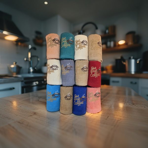 set prosoape multicolore model cafea