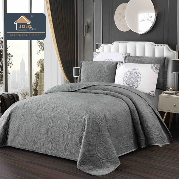 Set Cuvertura Catifea Luxury 5 piese,cuvertura 220x240cm