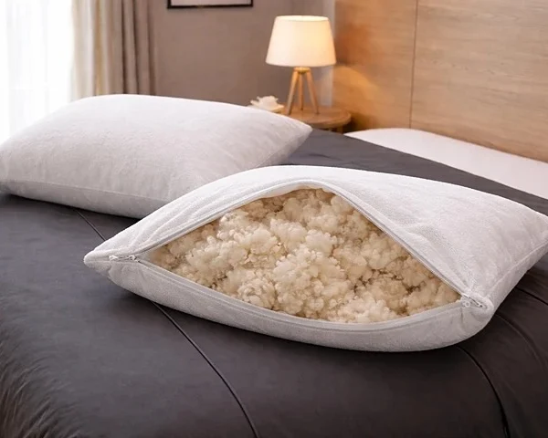 Perna Lana Merino Impermeabila | 800 g. | 50x70 cm | Alb