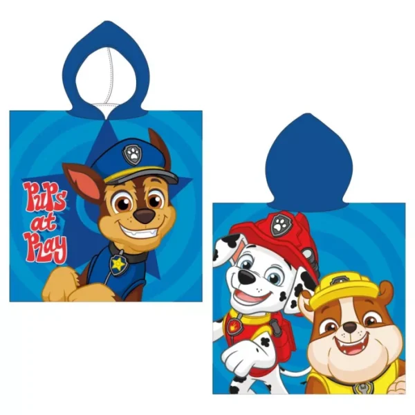 Poncho prosop copii Patrula Catelusilor Pup Pals 60×120 cm, 100% bumbac