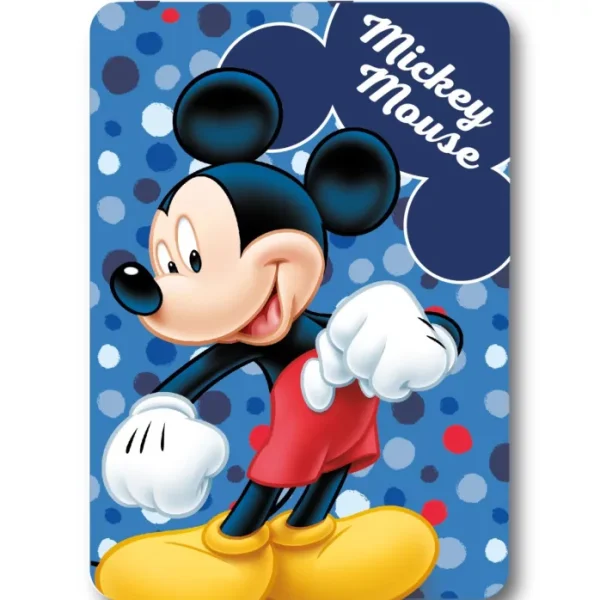 Patura pentru copii Disney Mickey Dots 100×140 cm – patura fleece moale