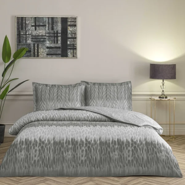 Lenjerie TAC King Size 4 piese bumbac dublu satinat Elegance Premium Zavora antracit