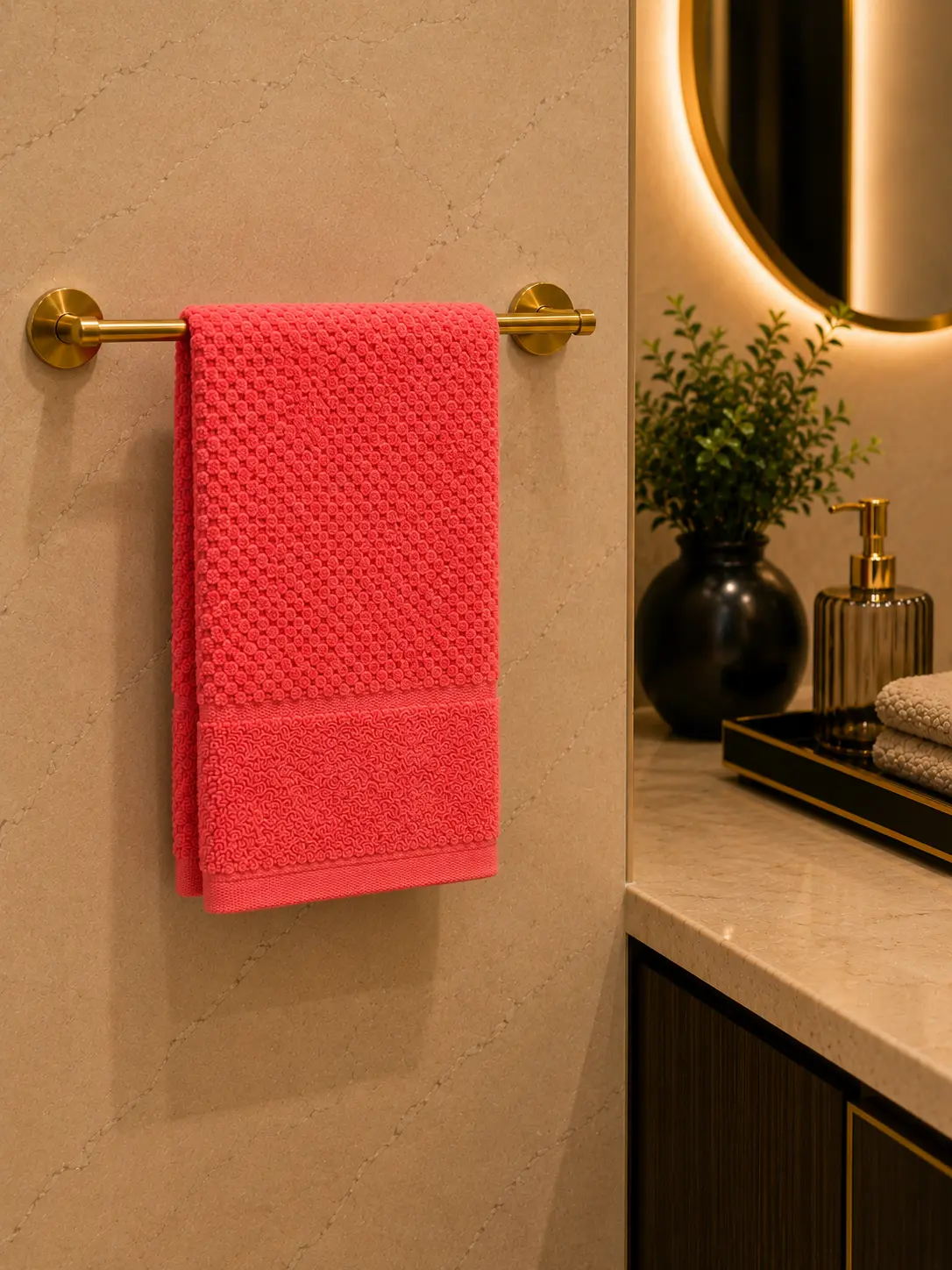 Prosop de Lux Waffle Zero Twist 50x90 cm 100% Bumbac Pieptanat Coral Prosop de Lux Waffle Zero Twist 50x90 cm 100% Bumbac Pieptanat Coral