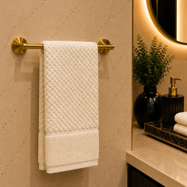 Prosop de Lux Waffle Zero Twist 50x90 cm 100% Bumbac Pieptanat Ivory