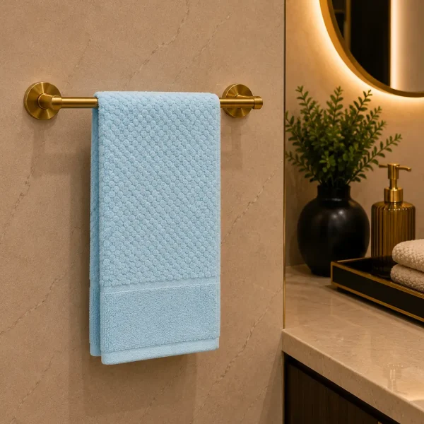 Prosop de Lux Waffle Zero Twist 50x90 cm 100% Bumbac Pieptanat Sky Blue
