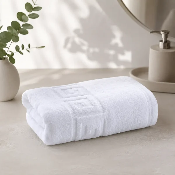 Prosop de Lux 30x50cm 100% Bumbac Pieptanat 650 g/mp-Alb