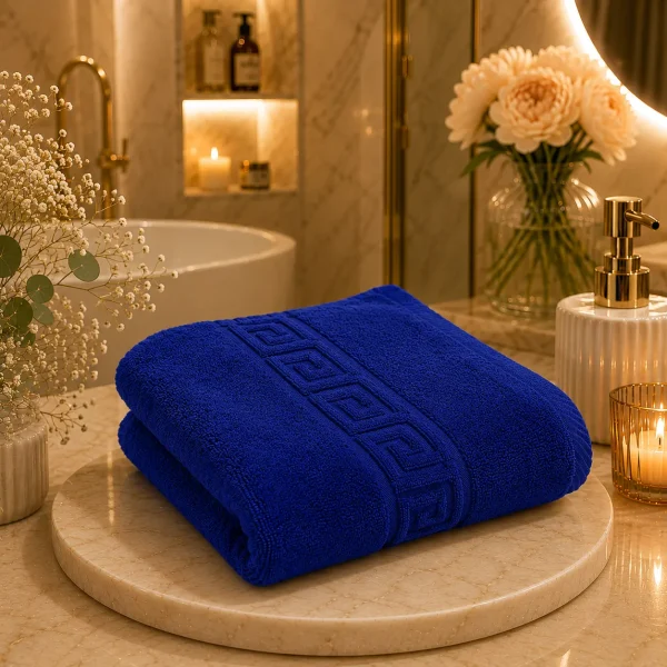 Prosop de Lux 30x50cm 100% Bumbac Pieptanat 650 g/mp-Royal Blue